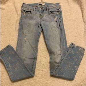 abercrombie girls Sparkly Skinny Jeans